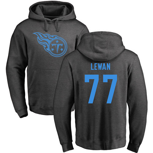 Tennessee Titans Men Ash Taylor Lewan One Color NFL Football #77 Pullover Hoodie Sweatshirts